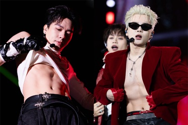 Các “anh trai say hi” khoe cơ bụng 6 múi trong đêm nhạc bùng nổ ở Hà Nội