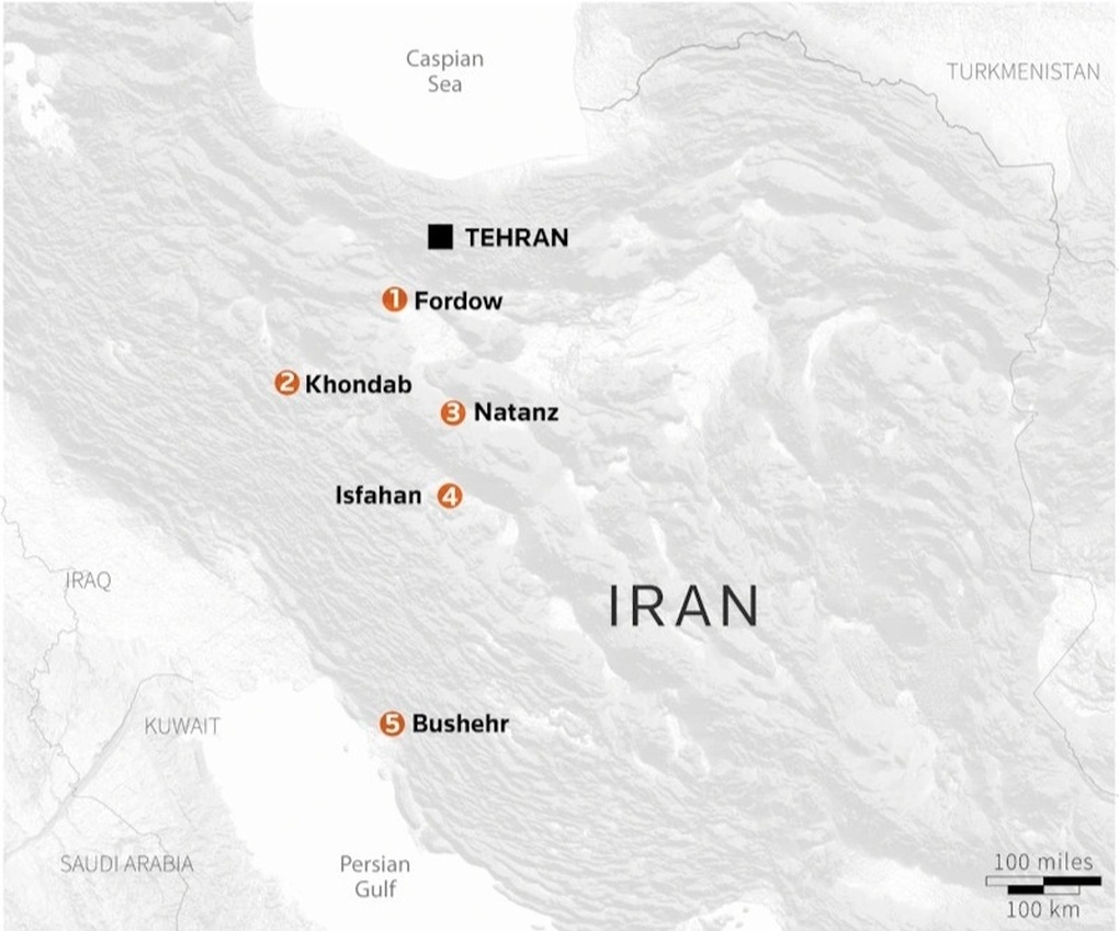 Chu trình hạt nhân Iran nguy cơ tê liệt sau vụ không kích của Israel - 2 Chu trình hạt nhân Iran nguy cơ tê liệt sau vụ không kích của Israel - 2