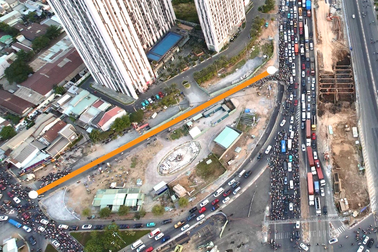 Ô tô qua nút giao An Phú được rẽ vào đường nhánh đi cao tốc