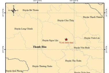 Động đất 4,1 độ tại Thanh Hóa