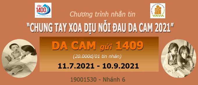 Phát động chương trình nhắn tin ủng hộ &quot;Chung tay xoa dịu nỗi đau da cam 2021&quot; - Ảnh 1.