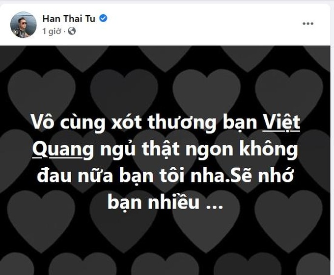 Cả showbiz bàng hoàng khi hay tin ca sĩ Việt Quang qua đời - Ảnh 6.