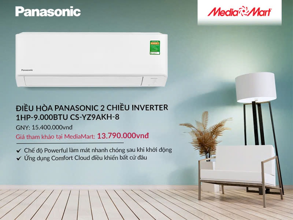 Top 5 điều hòa Panasonic thông minh, tiết kiệm điện cho mùa hè 2025 - 3 Top 5 điều hòa Panasonic thông minh, tiết kiệm điện cho mùa hè 2025 - 3