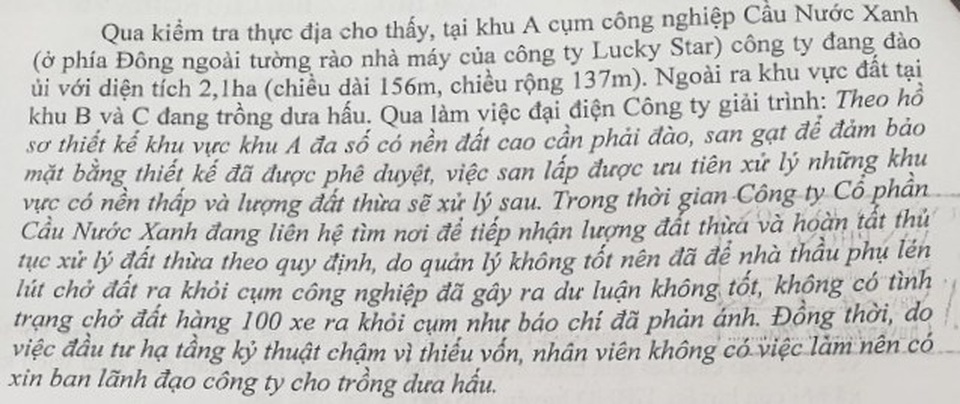 Đình chỉ vụ rầm rộ tẩu tán đất sét khỏi cụm công nghiệp tại Bình Định - 2 Đình chỉ vụ rầm rộ tẩu tán đất sét khỏi cụm công nghiệp tại Bình Định - 2