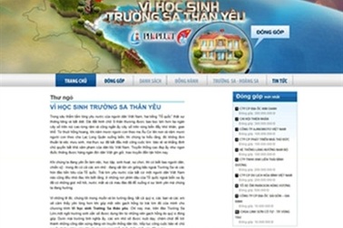 Ra mắt website “Vì học sinh Trường Sa thân yêu”