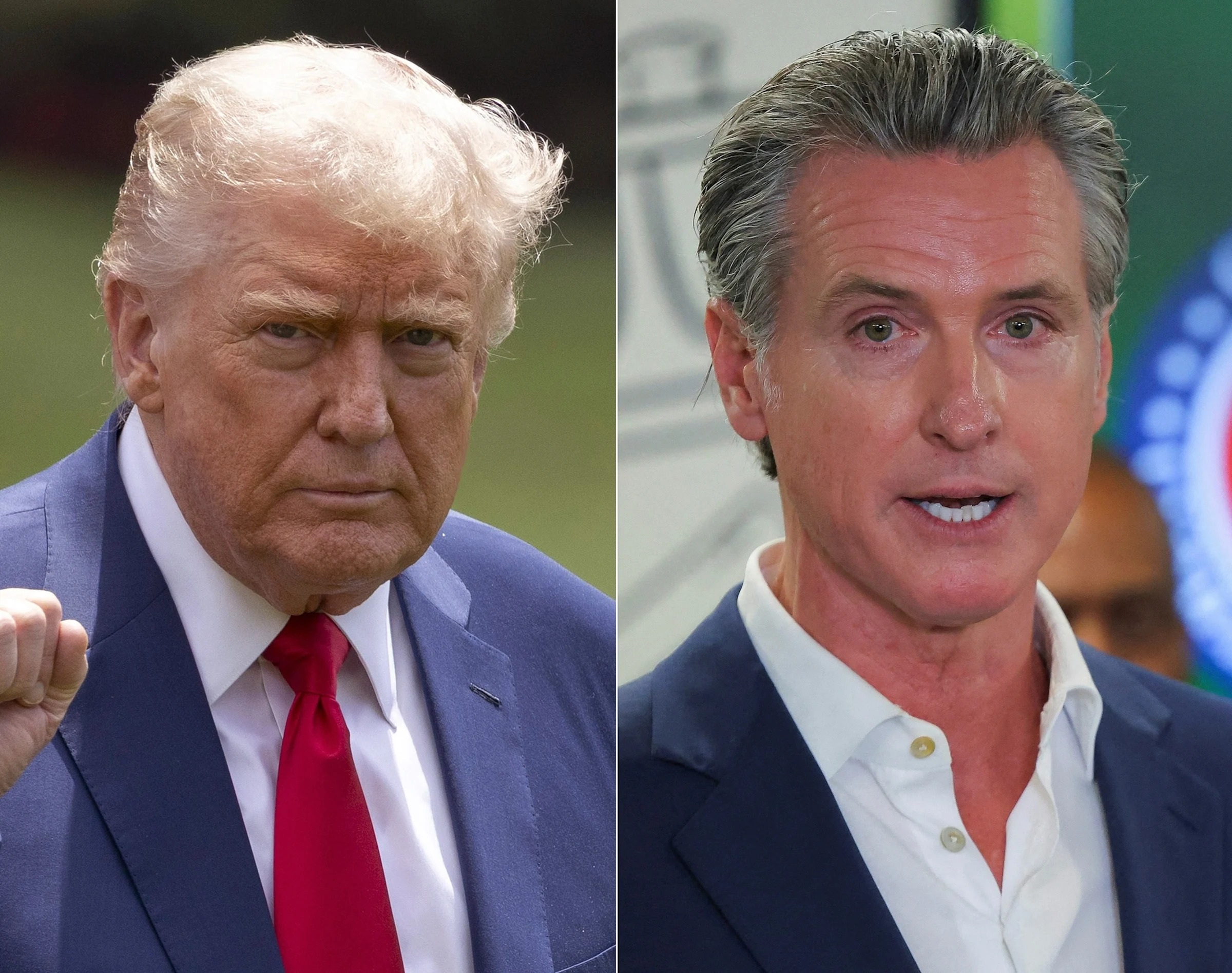Ông Trump khẩu chiến, ủng hộ bắt giữ Thống đốc California - 1