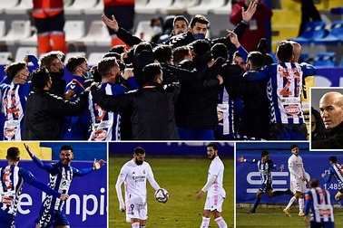 Real Madrid bị đội hạng ba loại khỏi Cúp Nhà vua