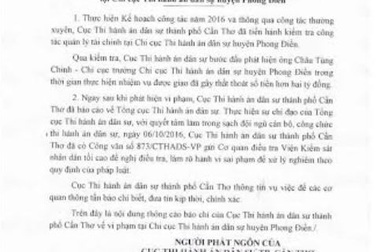 Chi cục trưởng Chi cục Thi hành án làm thất thoát 2 tỷ đồng kinh phí thi hành án