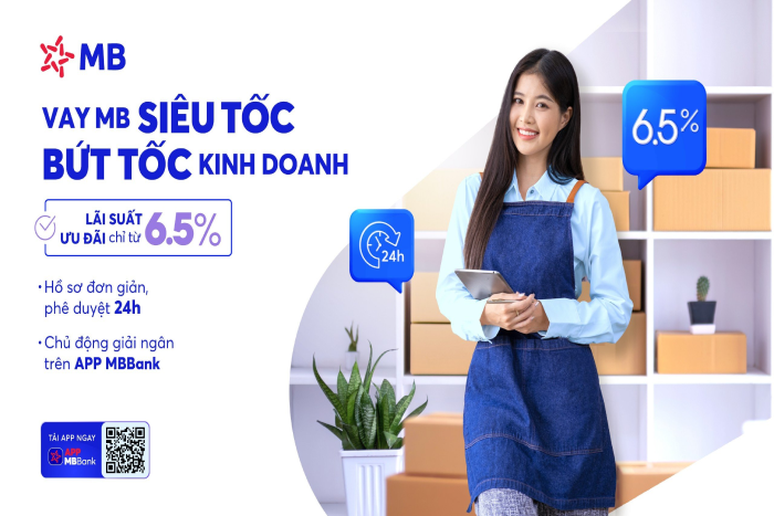 Bứt tốc kinh doanh với gói vay siêu tốc lãi suất chỉ từ 6,5%/năm