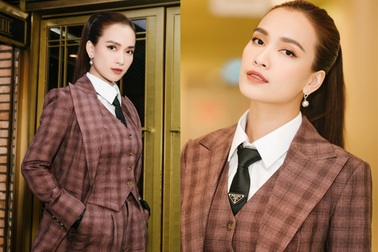 Ái Phương cuốn hút với phong cách nam tính trên thảm đỏ