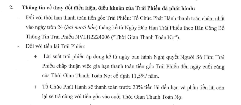 Nóng: Novaland được gia hạn 2 lô trái phiếu đầu tiên, tổng 1.750 tỷ đồng - 2 Nóng: Novaland được gia hạn 2 lô trái phiếu đầu tiên, tổng 1.750 tỷ đồng - 2