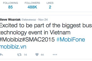 Steve Wozniak hào hứng trước chuyến thăm Việt Nam