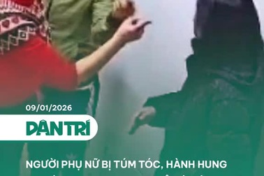 Người phụ nữ bị túm tóc, hành hung tại hành lang chung cư ở Hà Nội