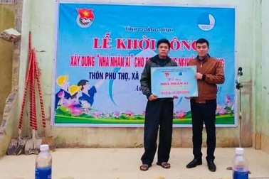 Tỉnh đoàn Quảng Bình xây dựng nhà nhân ái cho thanh niên khuyết tật