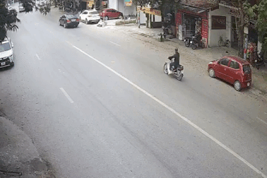 Thót tim cảnh cây xanh bật gốc đổ xuống đường, 2 cô gái suýt gặp nạn