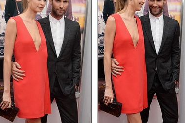 Adam Levine trìu mến ngắm vợ tương lai