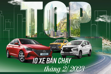Loạt xe bán chạy tháng 2/2023: Vios quay trở lại nhưng chỉ xếp cuối bảng