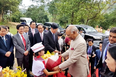 Tổng thống Ấn Độ tham quan khu đền tháp Mỹ Sơn