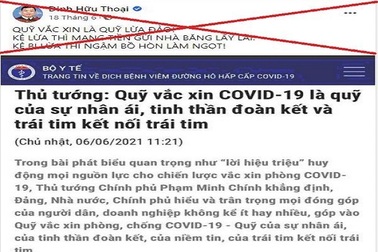 Bị phạt 7,5 triệu đồng vì đăng thông tin sai sự thật về quỹ vaccine