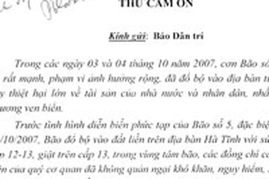 Tỉnh ủy Hà Tĩnh cảm ơn Báo Dân trí