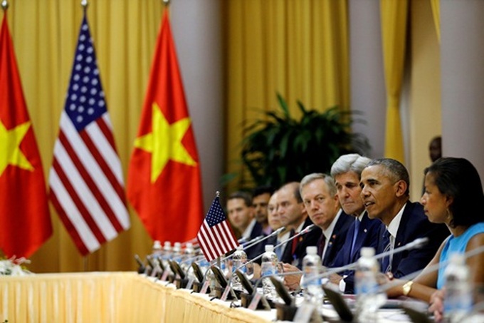 Tổng thống Mỹ Obama phát biểu trong cuộc họp song phương. Ảnh: Reuters