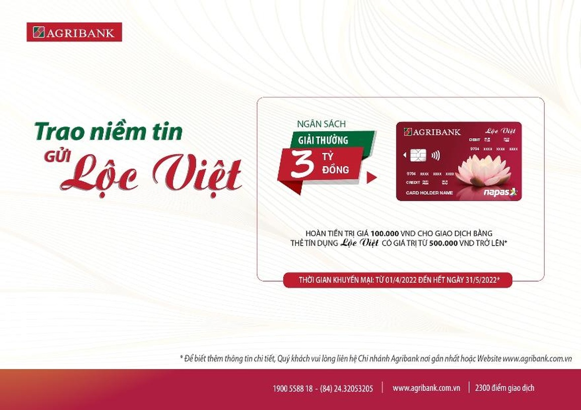 Mở thẻ miễn phí - chi tiêu hoàn tiền cùng thẻ tín dụng của Agribank - 2 Mở thẻ miễn phí - chi tiêu hoàn tiền cùng thẻ tín dụng của Agribank - 2