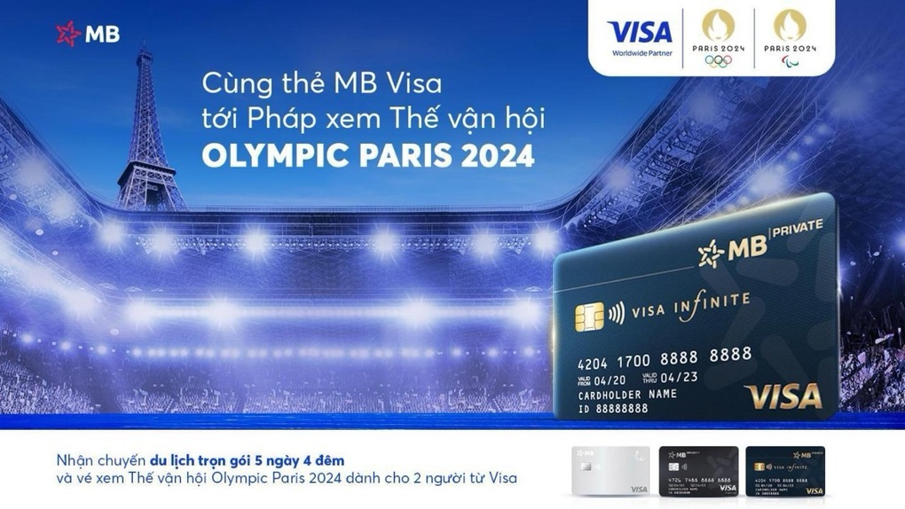 Thưởng ngoạn Paris mùa Thế vận hội Olympic 2024 cùng thẻ MB Visa - 1 Thưởng ngoạn Paris mùa Thế vận hội Olympic 2024 cùng thẻ MB Visa - 1