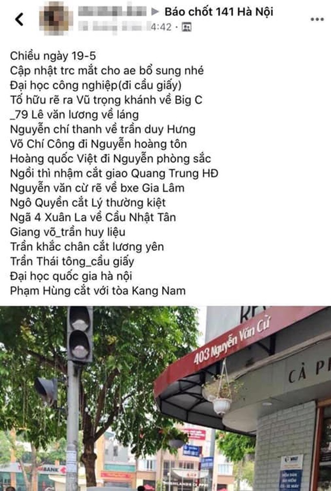 Hà Nội: Xử lý một trường hợp &quot;báo chốt&quot; tổ công tác 141 - Ảnh 1.