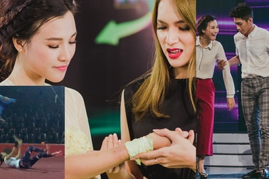 Sau Đàm Vĩnh Hưng, đến lượt Hoàng Oanh gặp tai nạn trên sân khấu