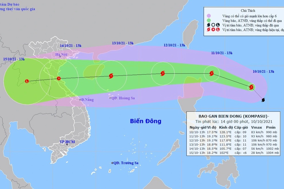 Bão Kompasu sắp vào Biển Đông, dự báo rất mạnh - 1 Bão Kompasu sắp vào Biển Đông, dự báo rất mạnh - 1