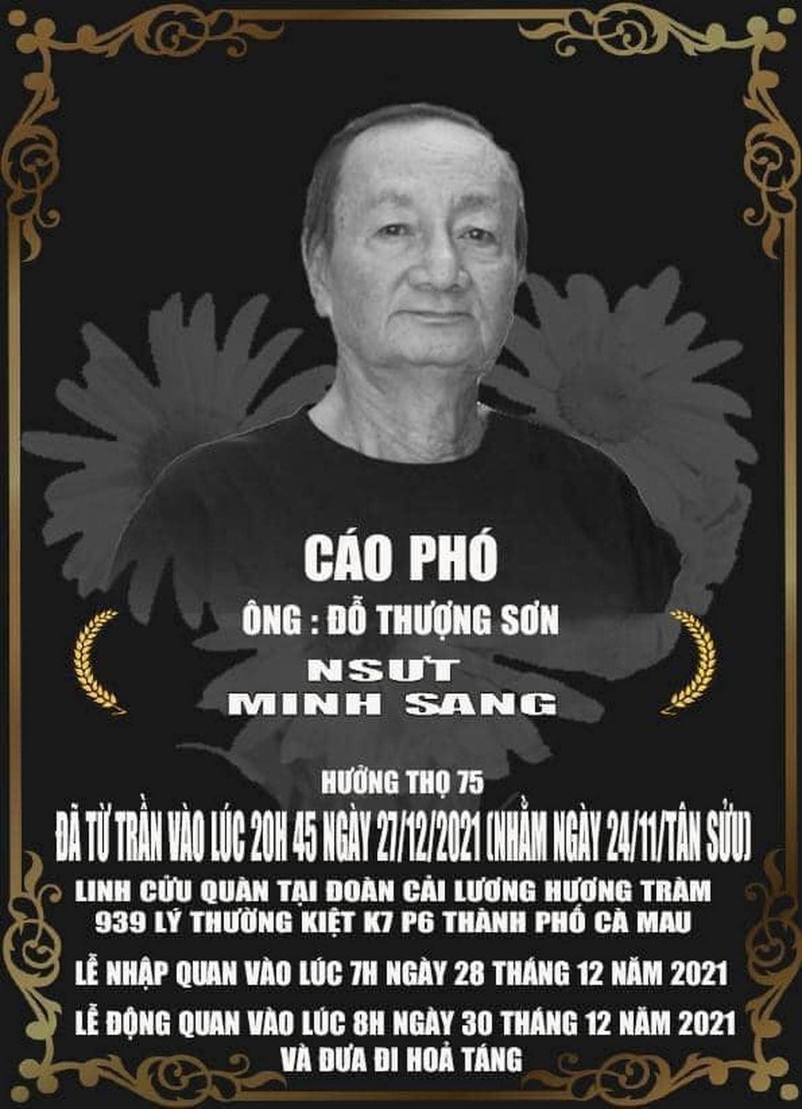 NSƯT Minh Sang vai ông Diệp phim Miền đất phúc qua đời - 1 NSƯT Minh Sang vai ông Diệp phim Miền đất phúc qua đời - 1