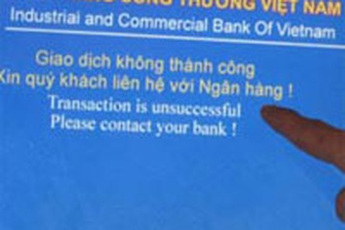 Hết tết, ATM Incombank vẫn dở chứng 