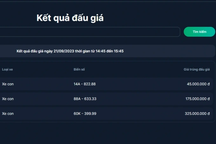 Biển số ô tô Quảng Ninh 14A-822.88 "được chốt" với giá 45 triệu đồng