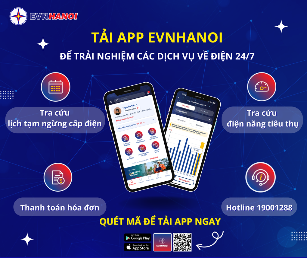 Ứng dụng EVNHANOI giúp người dân Hà Nội kiểm soát chi tiêu điện mùa nắng nóng - 1 Ứng dụng EVNHANOI giúp người dân Hà Nội kiểm soát chi tiêu điện mùa nắng nóng - 1
