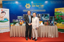 Sản phẩm từ sâm Ngọc Linh được trưng bày tại lễ kỷ niệm thành lập VUSTA