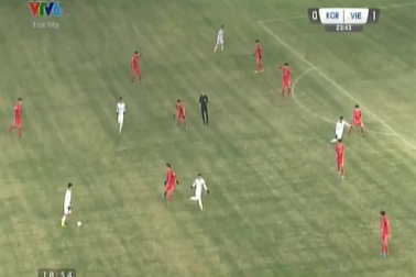 Cầu thủ U23 Việt Nam tự tin phô diễn kỹ thuật trước U23 Hàn Quốc