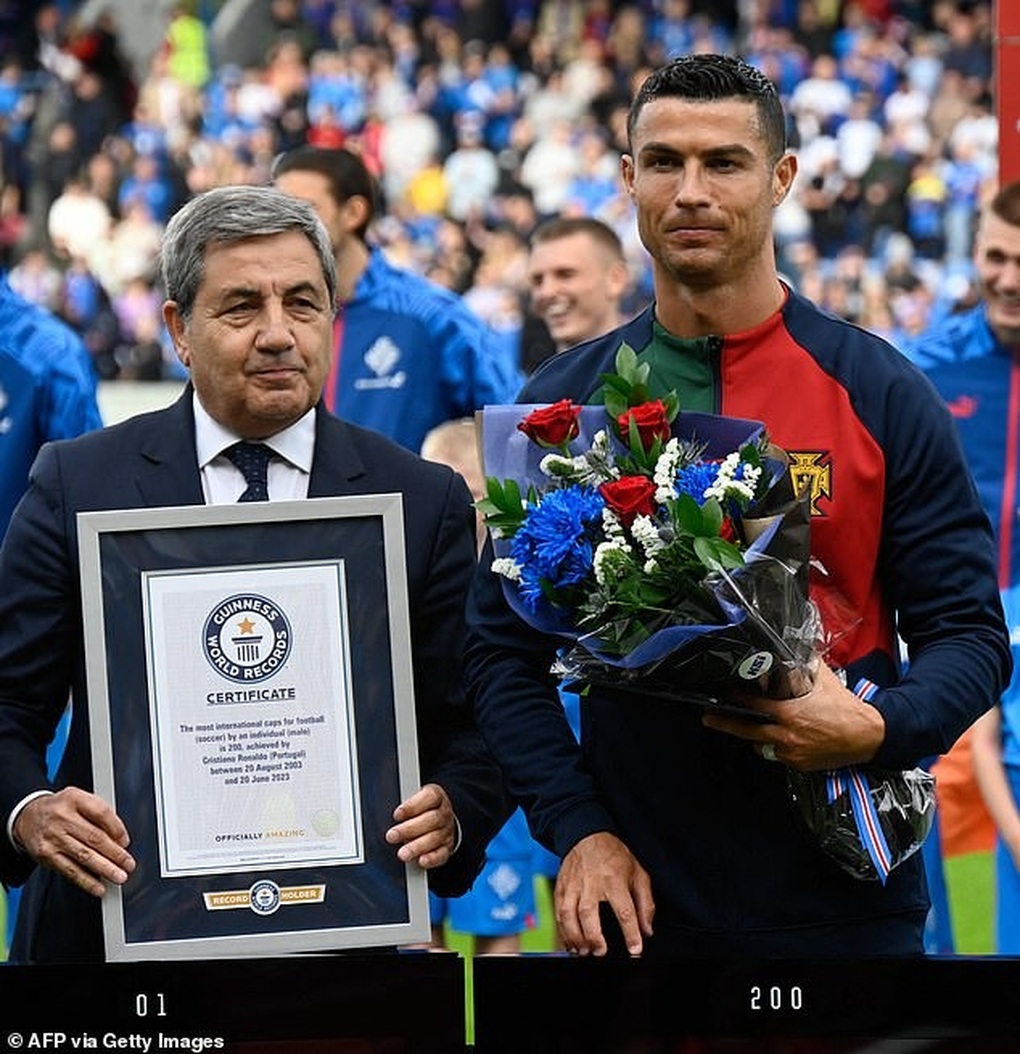 Ronaldo nhận thêm kỷ lục Guiness đáng mơ ước của mọi vận động viên - 1 Ronaldo nhận thêm kỷ lục Guiness đáng mơ ước của mọi vận động viên - 1