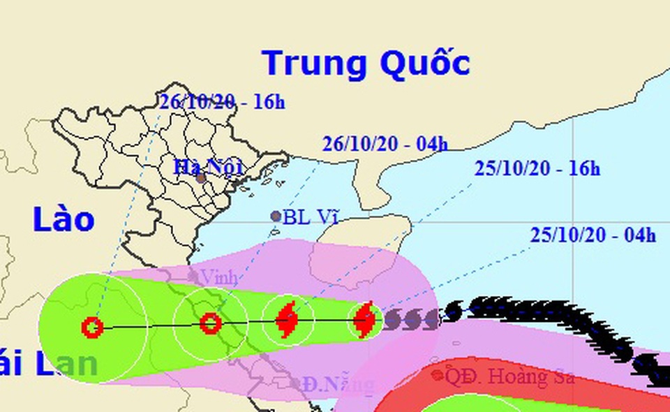 Bão số 8 đang tiến gần đất liền các tỉnh Hà Tĩnh đến Quảng Trị - 1 Bão số 8 đang tiến gần đất liền các tỉnh Hà Tĩnh đến Quảng Trị - 1