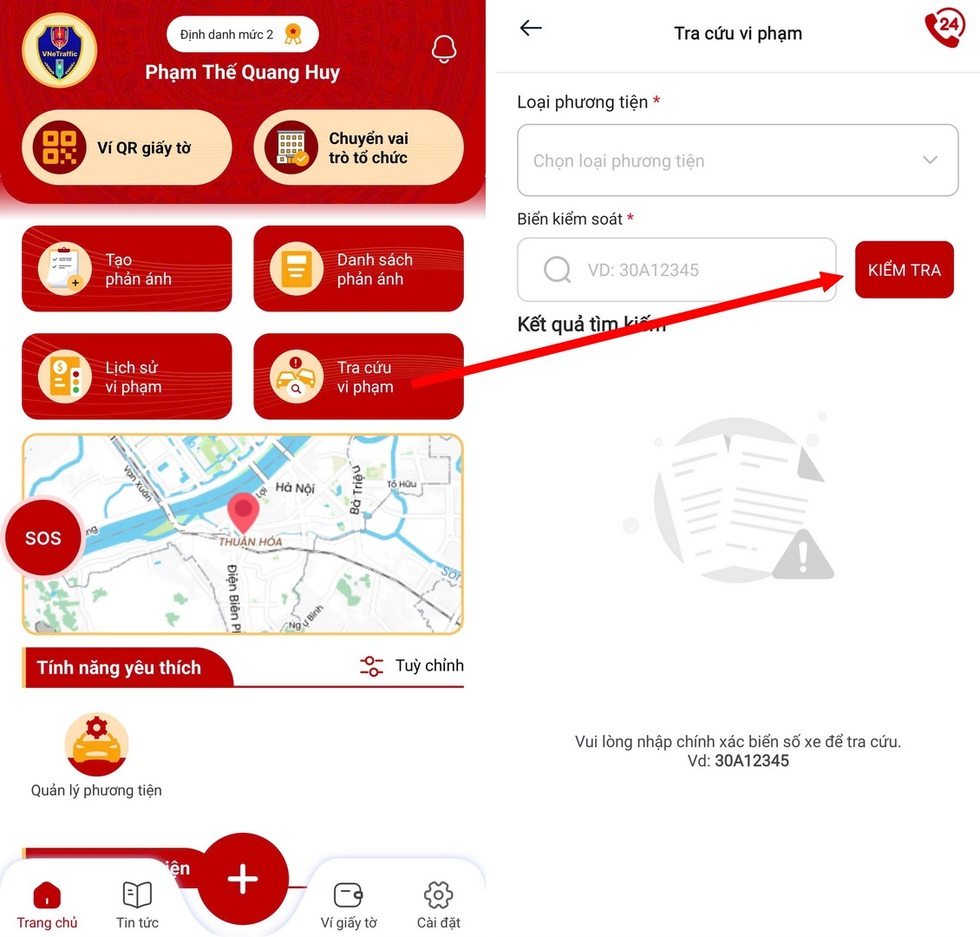 Cách quản lý xe đứng tên, kiểm tra phạt nguội giao thông bằng VNeTraffic - 4 Cách quản lý xe đứng tên, kiểm tra phạt nguội giao thông bằng VNeTraffic - 4