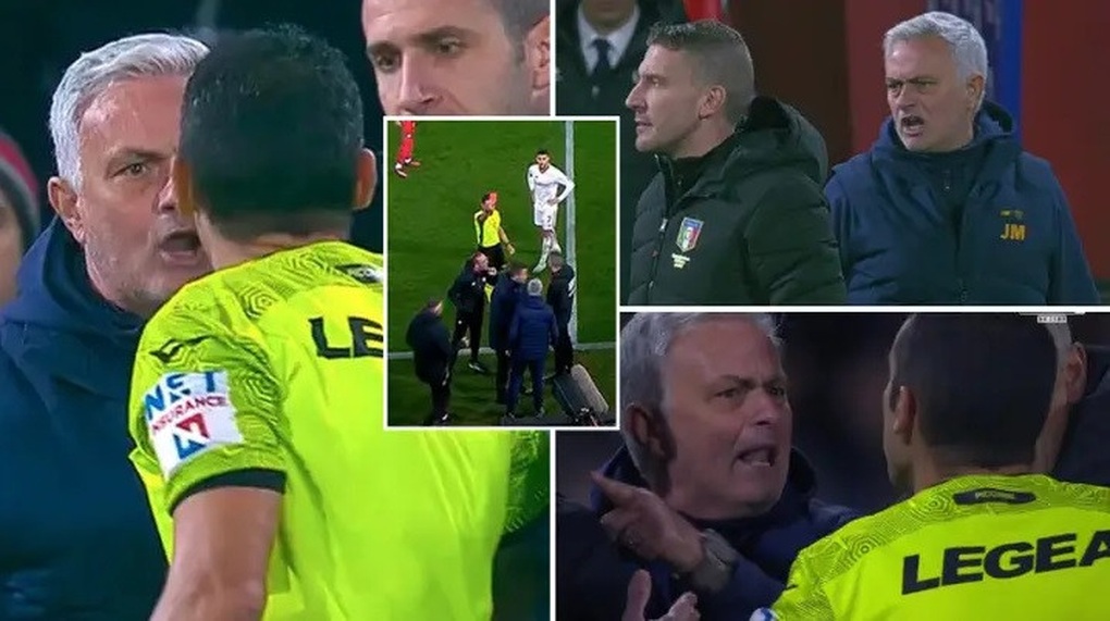 Hung hăng với trọng tài, HLV Mourinho lần thứ ba bị đuổi khỏi sân - 1 Hung hăng với trọng tài, HLV Mourinho lần thứ ba bị đuổi khỏi sân - 1