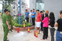 Tập huấn phòng cháy chữa cháy và cứu hộ cứu nạn tại dự án P.H Center Hưng Yên