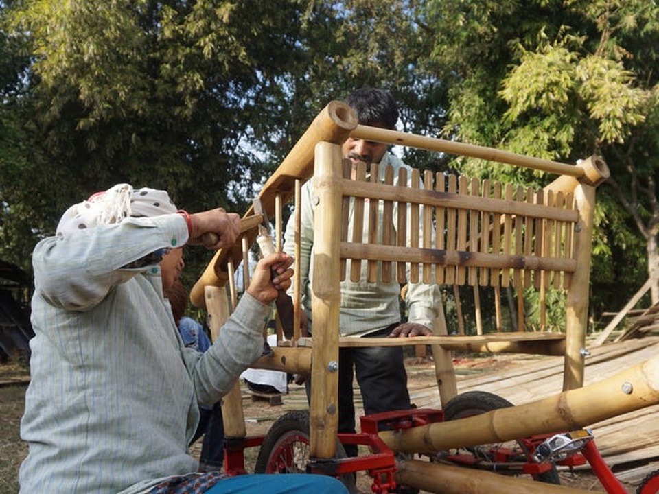 Độc đáo mẫu xe đạp điện đa năng bằng tre ở Nepal - 2 Độc đáo mẫu xe đạp điện đa năng bằng tre ở Nepal - 2