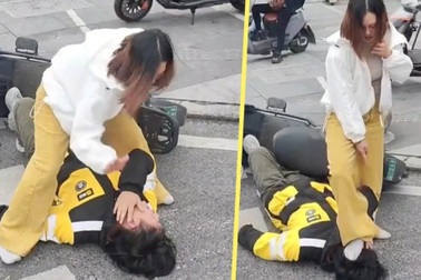 Nam tài xế công nghệ bị cô gái giẫm lên mặt vì nhắc "lái xe cẩn thận"