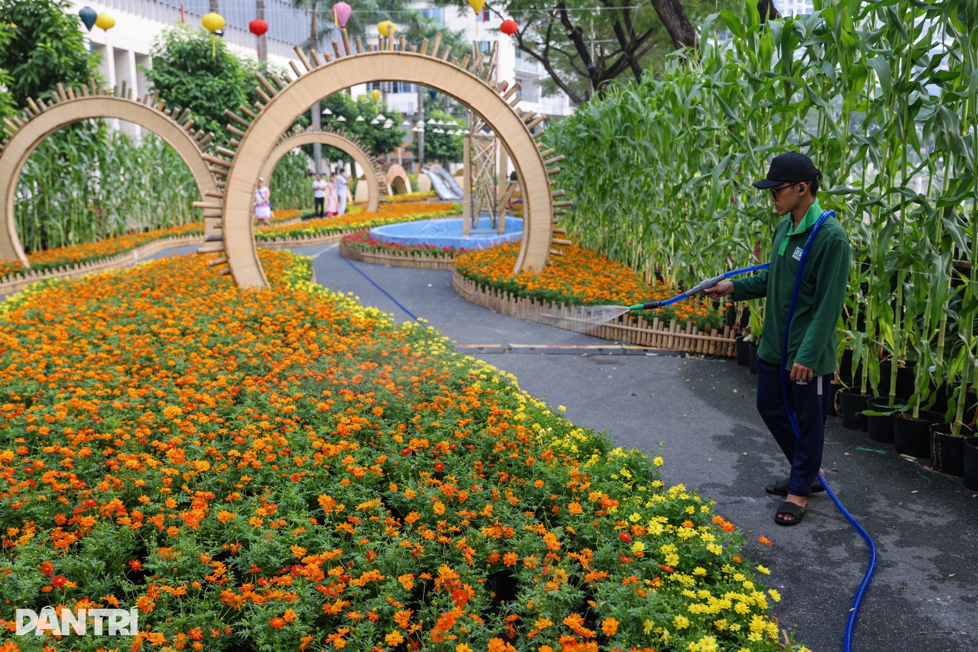 Ngắm linh vật kiểu xếp giấy ở đường hoa xuân khu nhà giàu Phú Mỹ Hưng - 10 Ngắm linh vật kiểu xếp giấy ở đường hoa xuân khu nhà giàu Phú Mỹ Hưng - 10