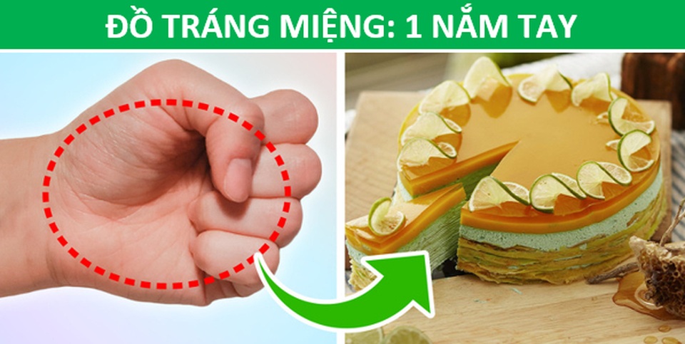 Mẹo hay: Xác định lượng thức ăn phù hợp với cơ thể chỉ bằng…bàn tay - 6 Mẹo hay: Xác định lượng thức ăn phù hợp với cơ thể chỉ bằng…bàn tay - 6