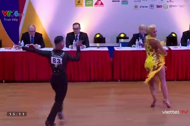 Nguyễn Trung Kiên - Phạm Hồng Anh giành HCV ở nội dung samba