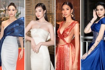 Hoàng Thùy  hở bạo trên thảm đỏ, thần thái "lấn lướt" dàn Hoa hậu