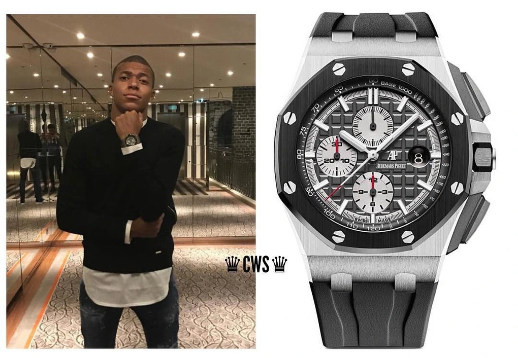 Kylian Mbappe wears many diamond watches, worth a house - 8