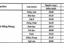 Điểm chuẩn vào chuyên Lê Hồng Phong cao nhất TPHCM