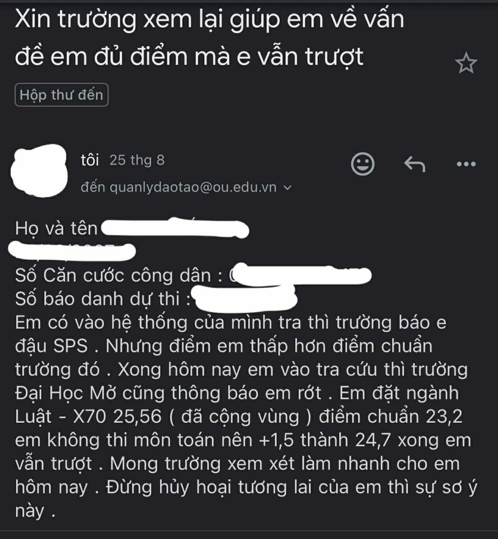 「合格した学校は不合格と報告し、不合格になった学校は合格と報告した」と、男子学生はあらゆる対処法を探した - 3 “Trường đậu báo rớt, trường rớt báo đậu”, nam sinh tìm đủ hướng xử lý - 3